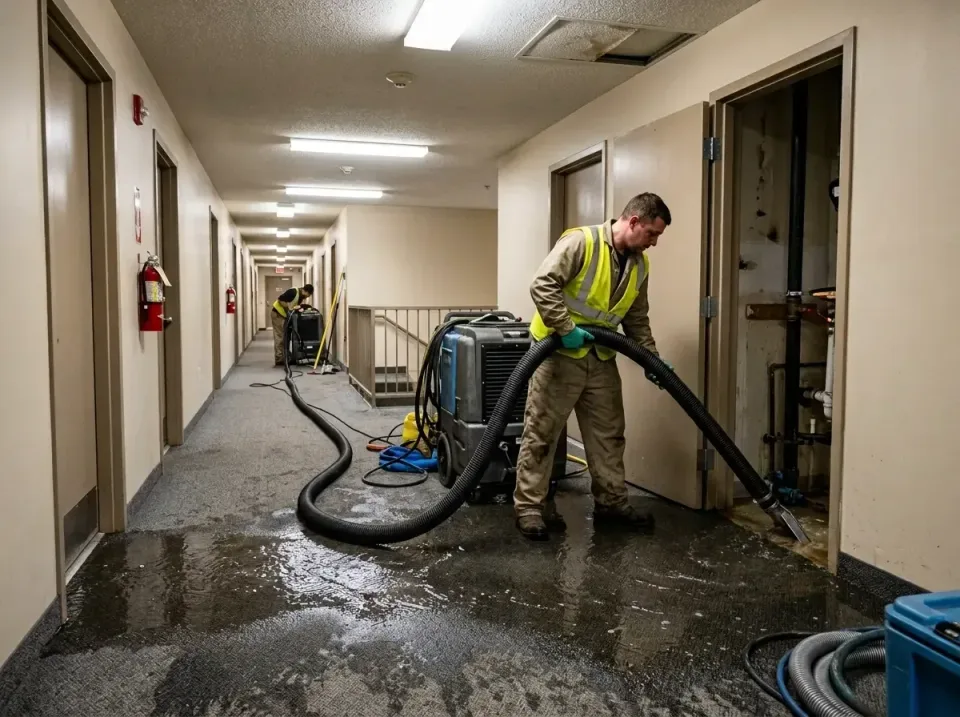 multi-unit-apartment-hallway-f-005 — frequently asked questions, Emergency Burst Pipe Water Extraction & Removal in Clear La…